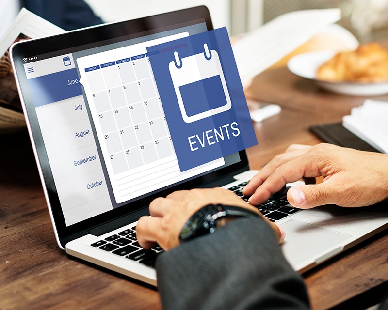 Event planning and management services visual designed by SpotMedia for clients in Velachery, showcasing event coordination capabilities.