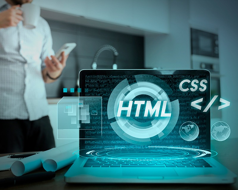 Website and web application development services visual designed by SpotMedia for Chennai clients, highlighting technical capabilities.